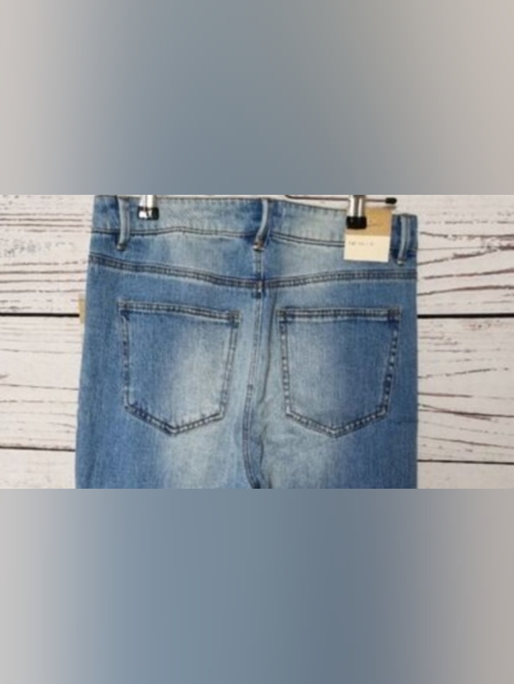 RACHEL Rachel Roy Light Blue Cropped Distressed Skinny Cropped Jeans Size 27 - Picture 8 of 16